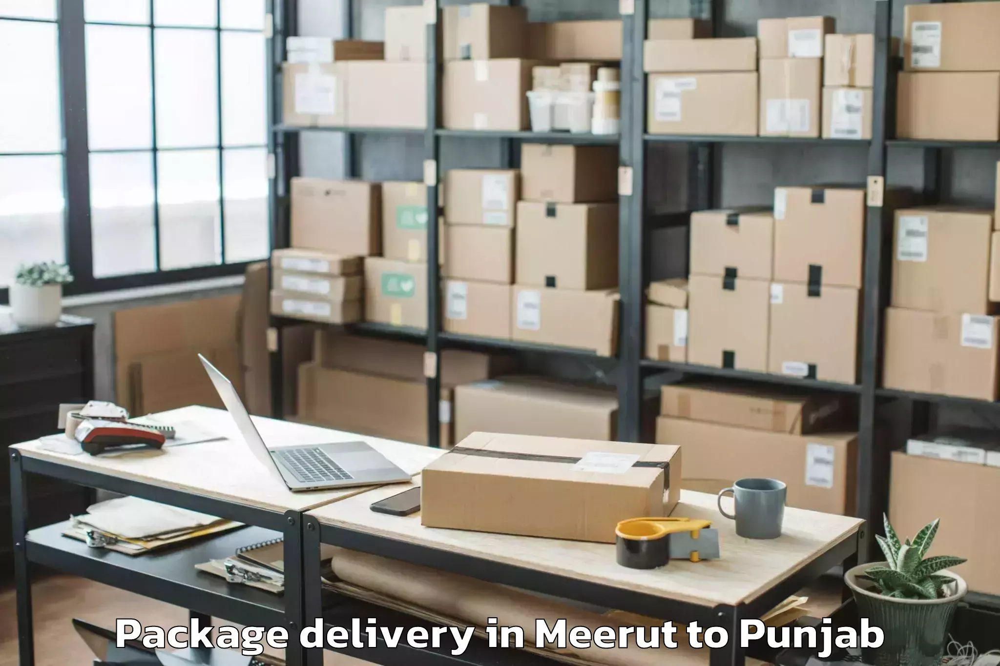 Reliable Meerut to Mukerian Package Delivery